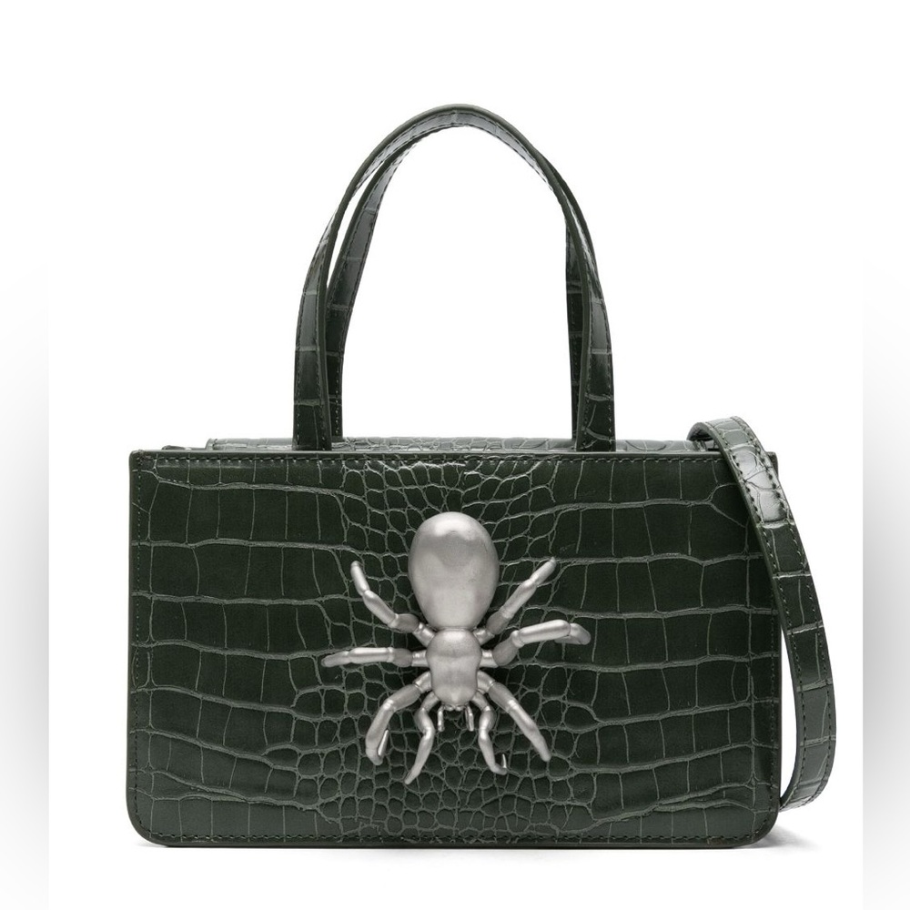 Puppets and Puppets Croc Embossed Spider Bag